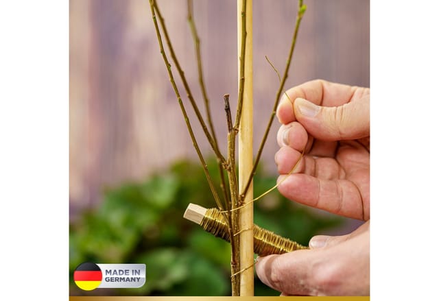 Ecence - Bindedraht Verzinkt Blumendraht Wickeldraht Floristendraht 35m Farbe Gold