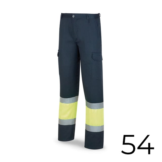 Zweifarbige Hose Aus Polyester/baumwolle Mit Hoher Sichtbarkeit Blau/gelb Größe 54 388pfxyfa/54 Brand