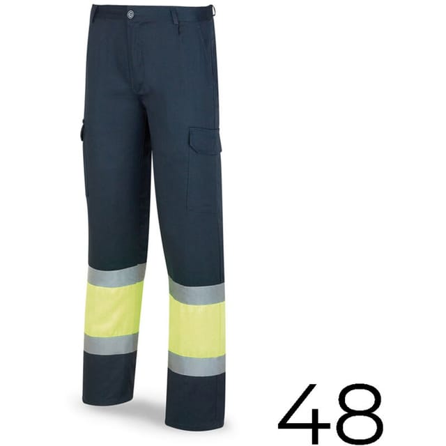 Polyester/baumwolle Zweifarbige Warnschutzhose Blau/gelb Größe 48 388pfxyfa/48 Brand