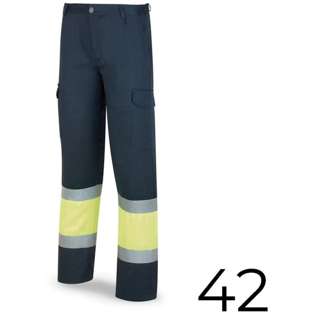 Polyester/baumwolle Zweifarbige Warnschutzhose Blau/gelb Größe 42 388pfxyfa/42 Brand