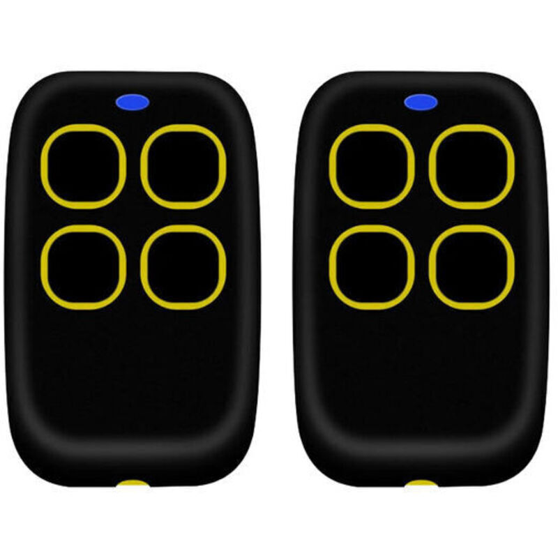 Lot De 2 Télécommandes Universelles 4 En 1 Pour Portail, Télécommande Universelle Multifréquence À Code Tournant De 250 À 913 Mhz. Télécommande Programmable Pour Portail, Version Mise À Jour Avec List