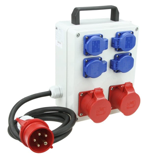 Unitec Stromverteiler Mv Mit 2x Cee Steckdosen & 4x Steckdosen 2 M Cee-stecker