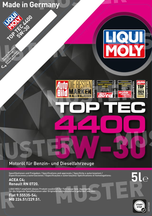 Liqui Moly Motoröl Top Tec 4400 5w-30 5 L Motoröle