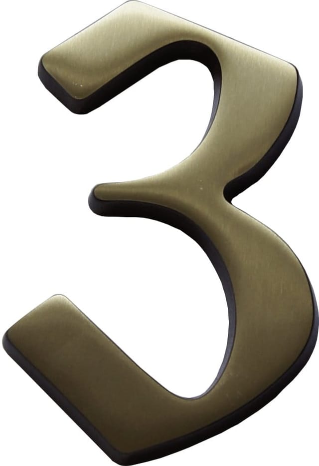 Hausnummer 3 Bronze Hausnummern Hausnummerschild - Alpertec