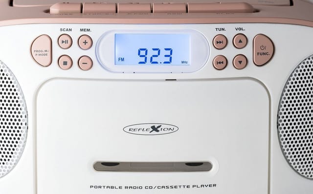 Reflexion - Rcr2260pk Cd-radio Ukw Aux, Cd, Kassette Pink, Weiß
