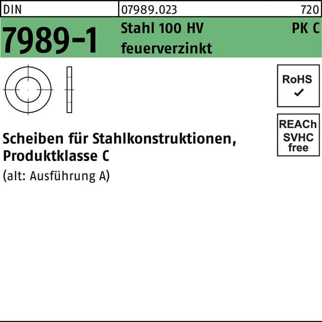 Din 7989 -1 Stahl 33 Pk Cüh 36 X 60 X 8 Feuerverzinkt Tzn S 50 Stk
