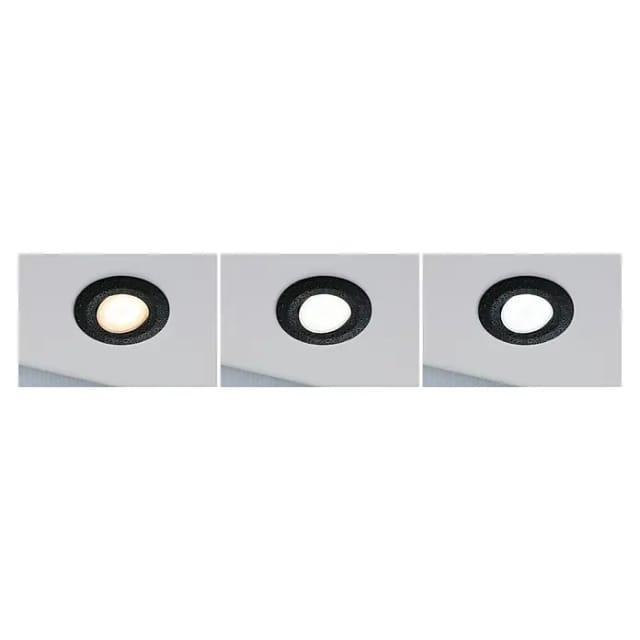 Paulmann - Homespa 3er Set Led Einbauleuchte Calla Schwarz 9 Cm Schwenkbar