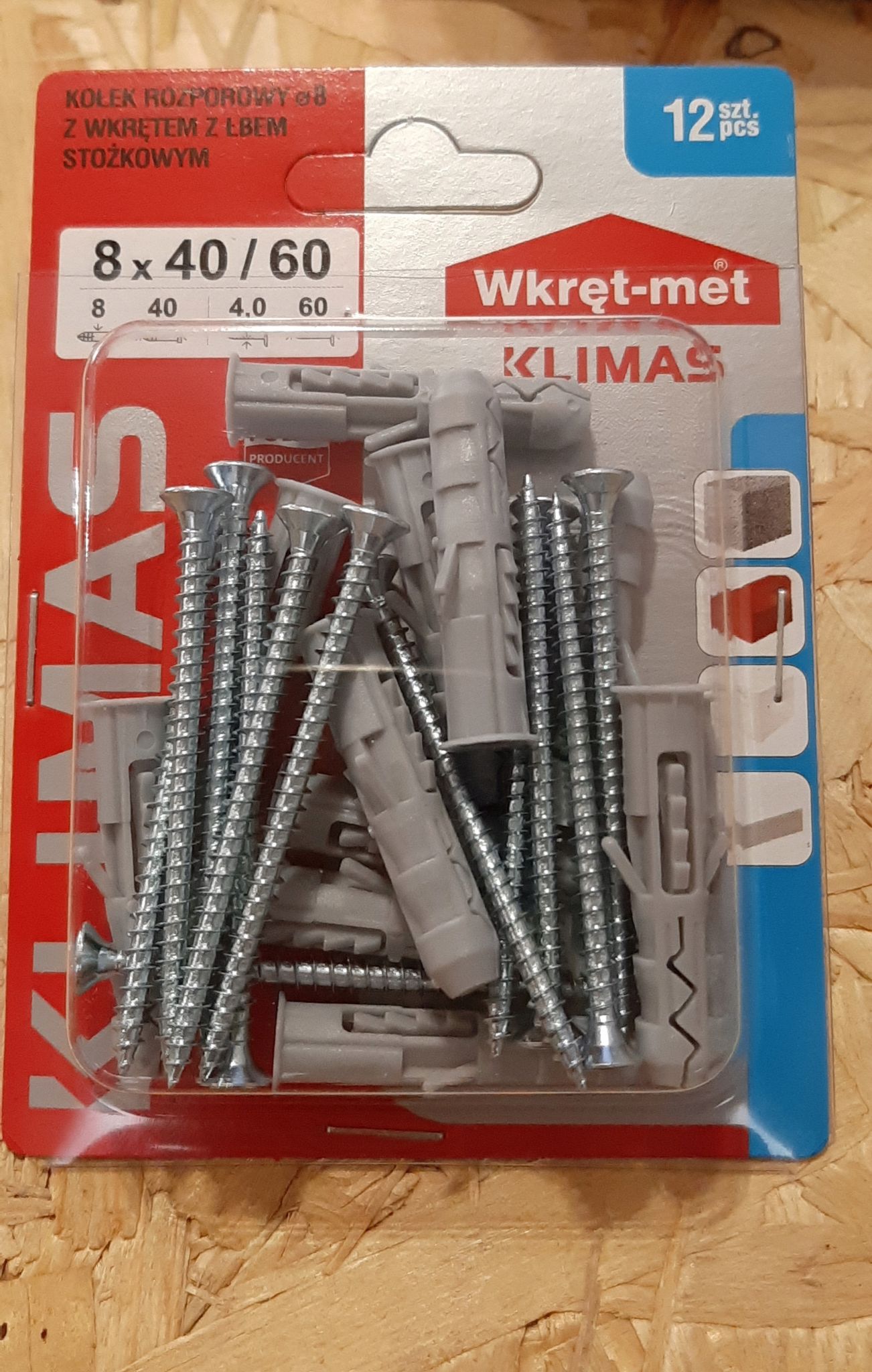 Universaldübel Wkręt-met 8 X 60 Mm 12 Stk.