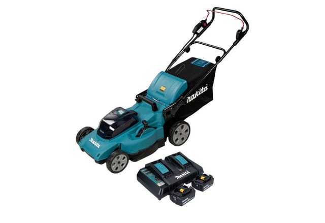 Makita Dlm480pt2 Akku-rasenmäher 2x18v / 2x 5,0 Ah Akku + Ladegerät
