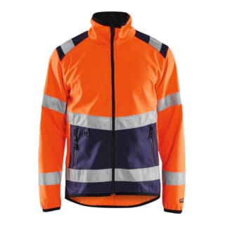 Blaklader - Blakläder Warnschutz-softshell-jacke, Orange / Marineblau, Unisex-größe: 2xl