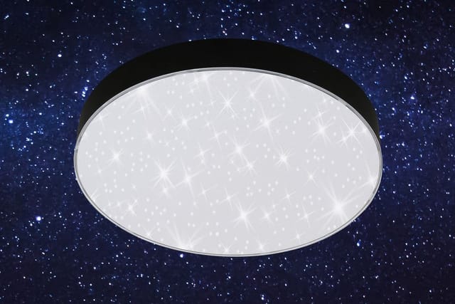 Briloner - Led Aufbauleuchte Rahmenlos Sternenhimmel 21 W Schwarz Metall Ø28,7cm