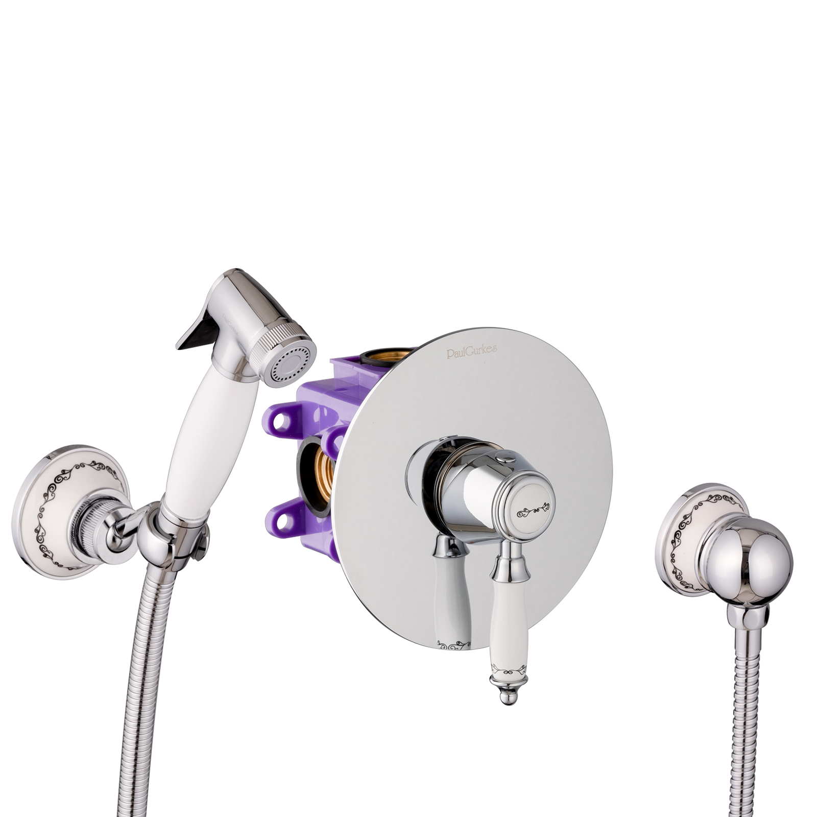 Paulgurkes - Unterputz Bidet-set Intimdusche Wc-brause Hygienedusche
