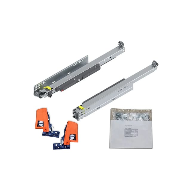 Blum Movento Tip-on 766h Schubladenschienen, 750mm Vollauszug 60kg, 1 Paar Inkl. Kupplung Und Montagezubehör-set