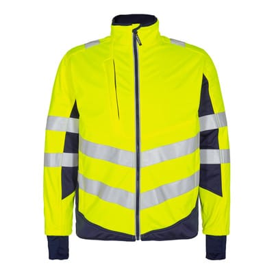 Warnschutz Softshell Jacke Safety 1158-237-38165 Gr. M Gelb/blue Ink - Engel