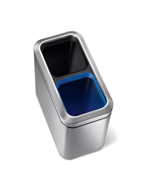 Simplehuman Mülleimern - Offner Mülleimer Zur Mülltrennung 20 L, Edelstahl Gebürstet Cw1470
