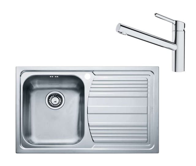 Franke - Sets - Set N82, Spülbecken Edelstahl Llx 611/2 Und Küchenarmatur Fc 3054.031, Edelstahl/chrom 101.0650.595