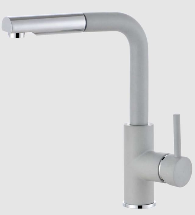 Alveus - Siros - Spültisch-einhebelmischer Mit Ausziehbarem Auslauf, Concrete/edelstahl 1129044