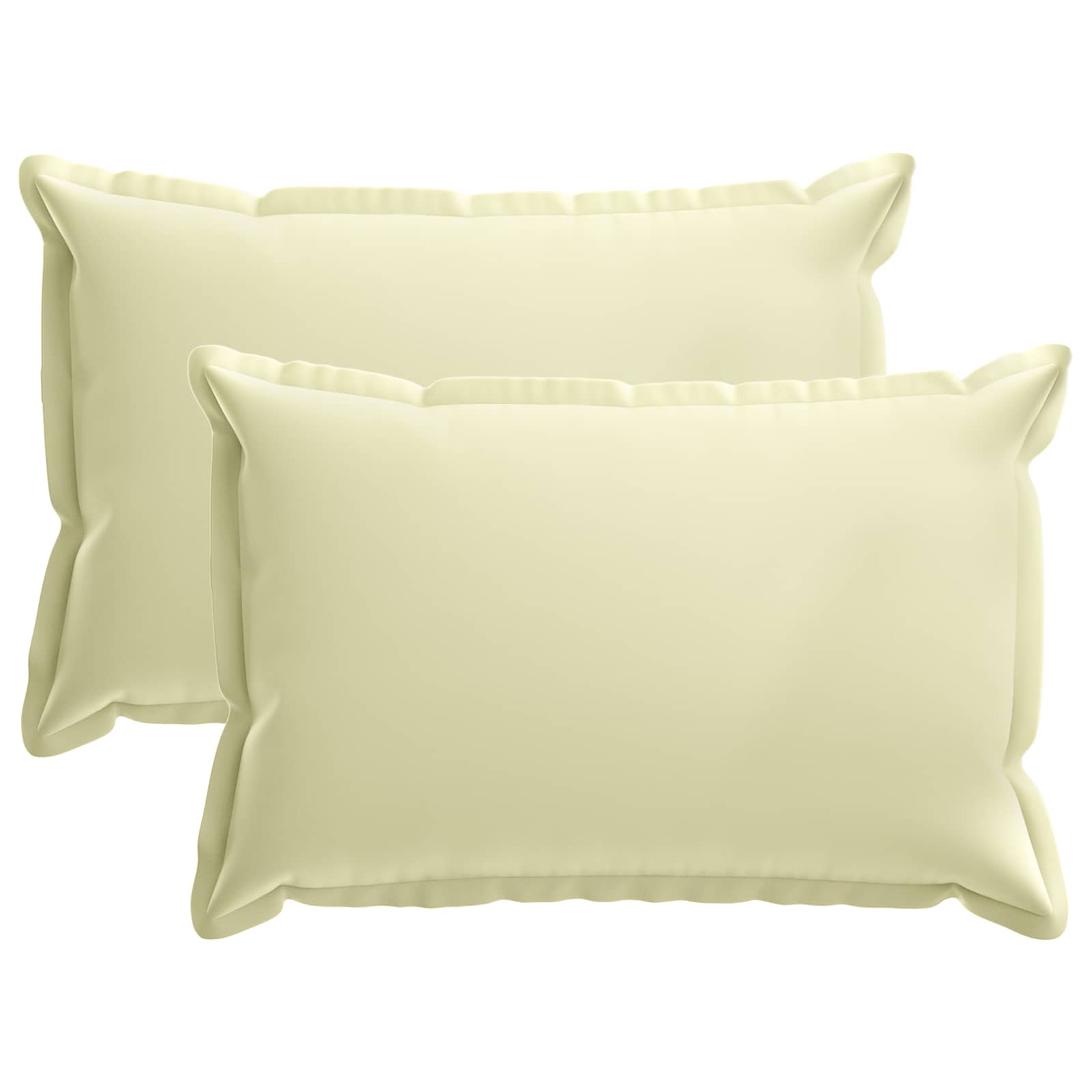 Kissen Mit Kissen Houten 2 Stk. Creme Polyester Vidaxl