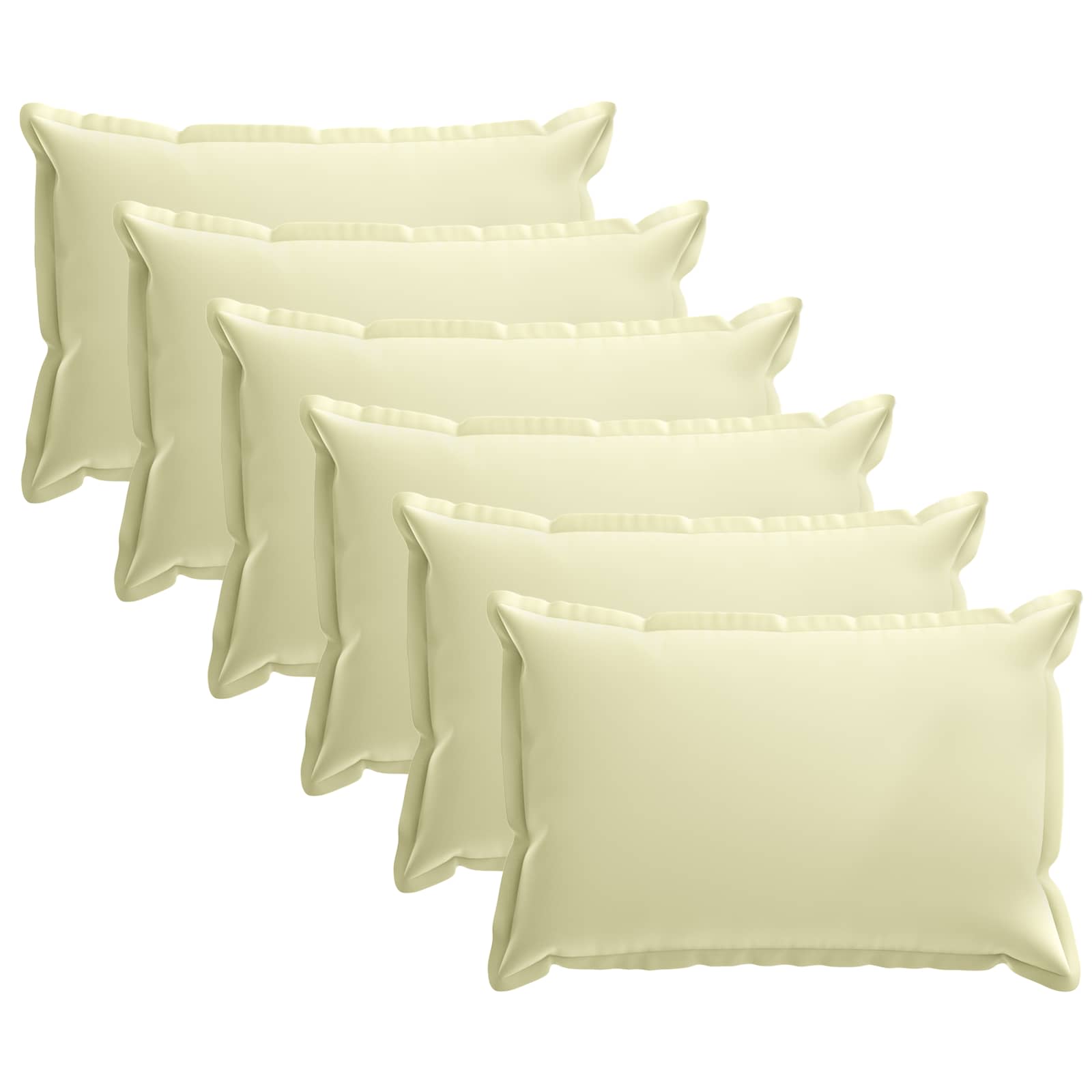 Kissen Mit Kissen Houten 6 Stk. Creme Polyester Vidaxl