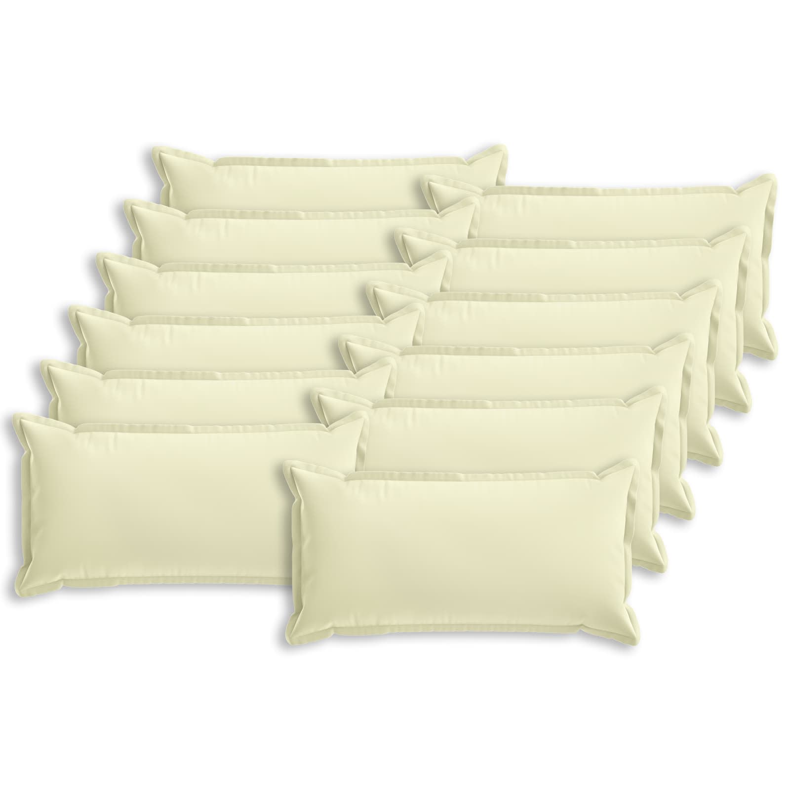 Kissen Mit Kissen Houten 12 Stk. Creme Polyester Vidaxl