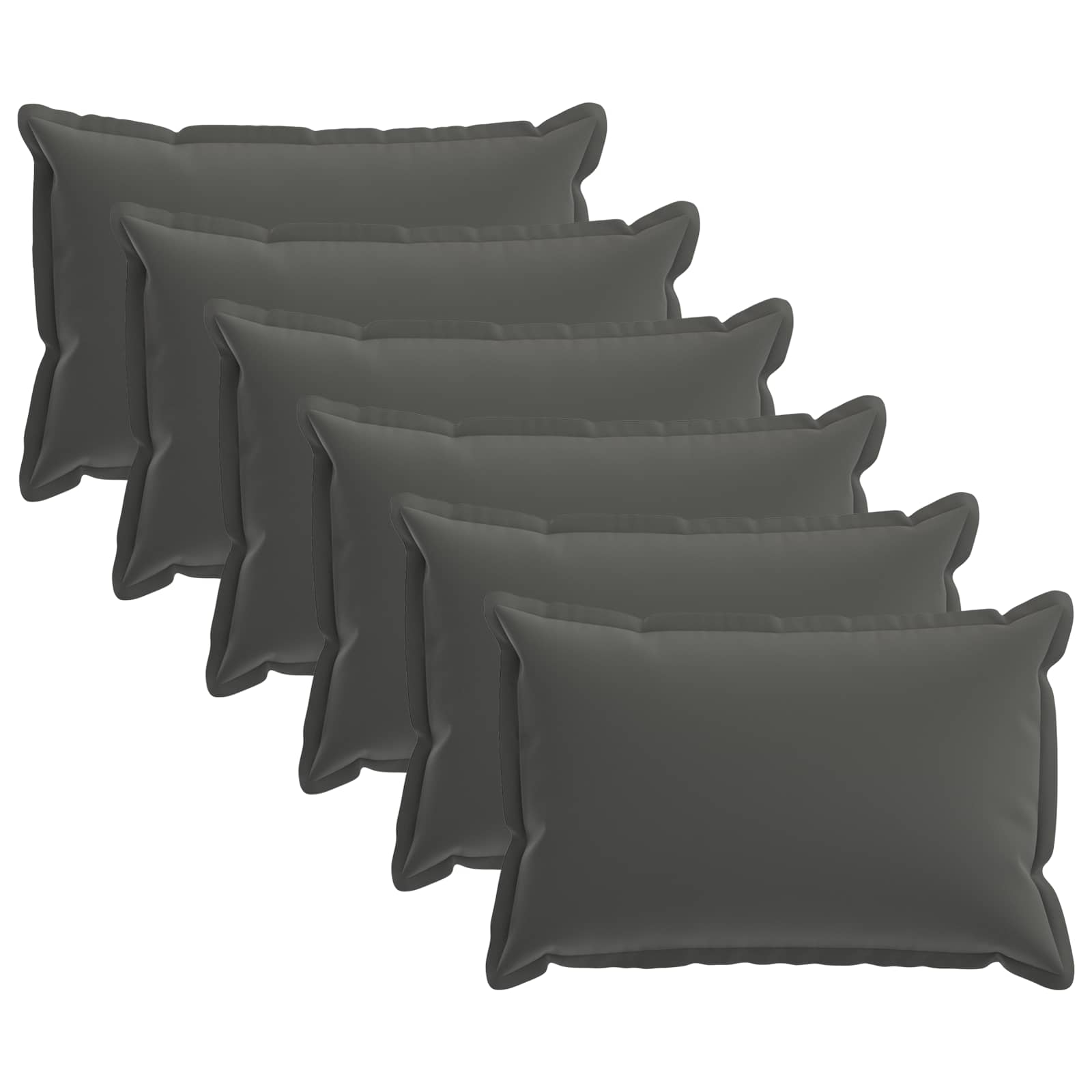 Kissen Mit Kissen Houten 6 Stk. Anthrazit Polyester Vidaxl