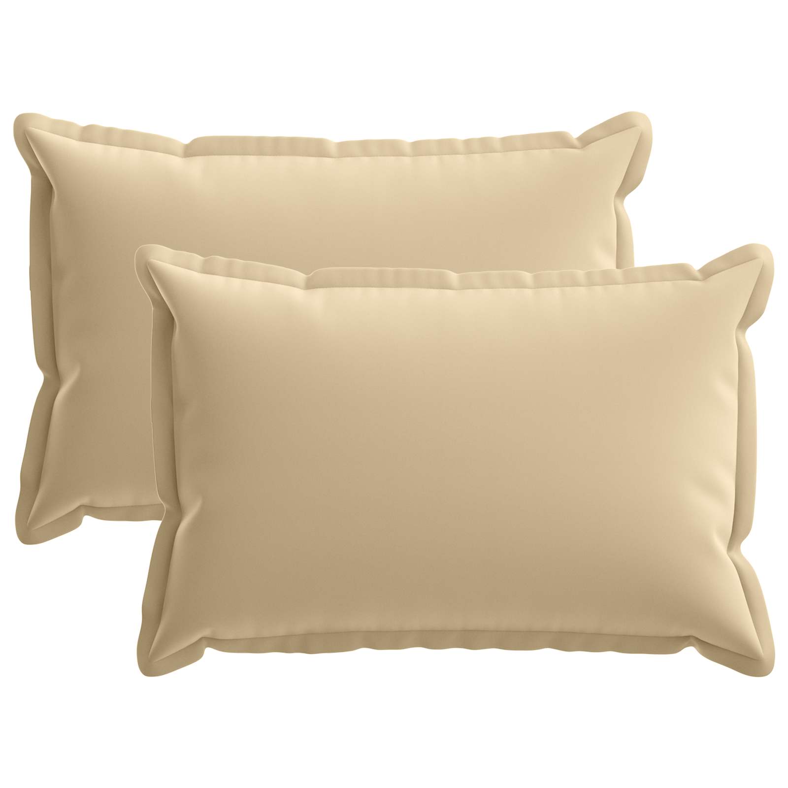 Kissen Mit Kissen Houten 2 Stk. Beige Polyester Vidaxl