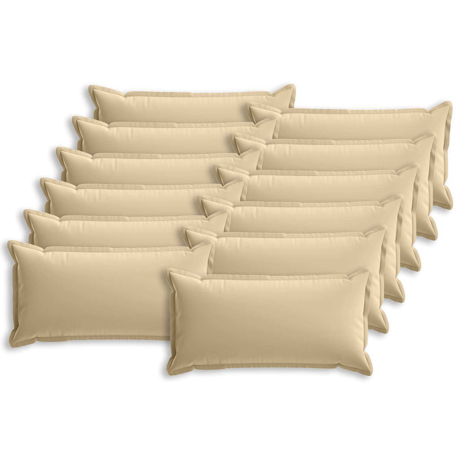 Kissen Mit Kissen Houten 12 Stk. Beige Polyester Vidaxl