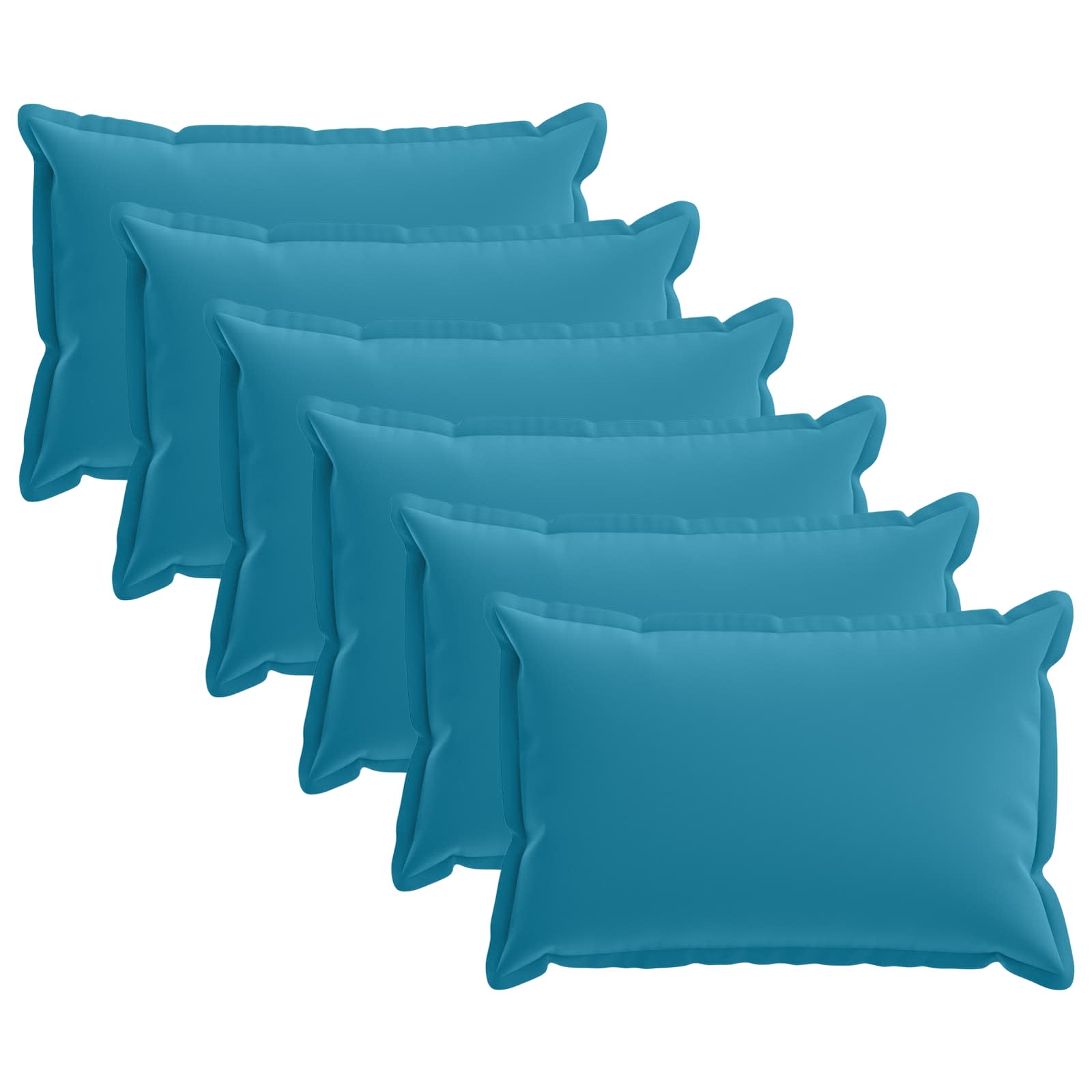 Kissen Mit Kissen Houten 6 Stk. Himmelblau Polyester Vidaxl