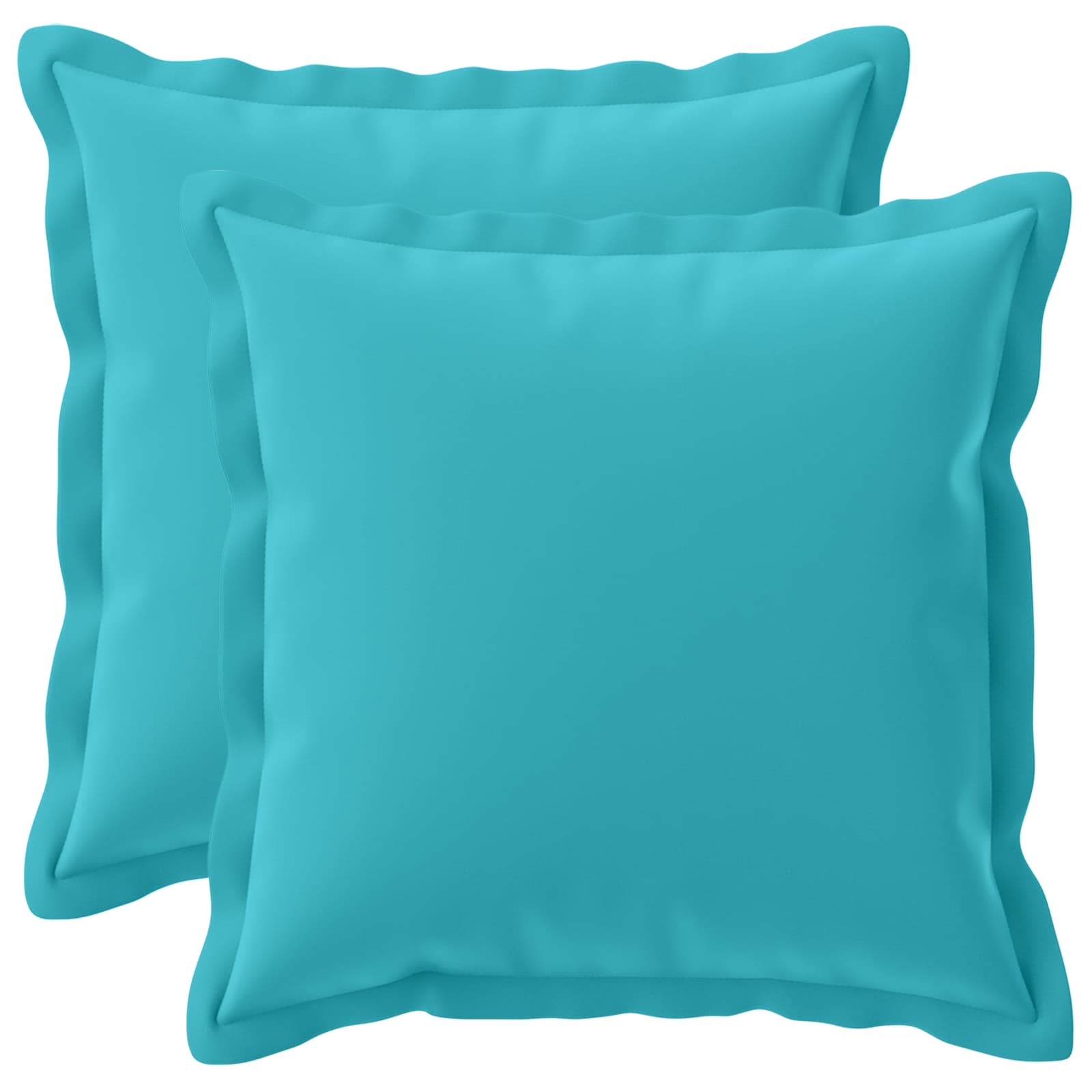 Kissen Mit Kissen Houten 2 Stk. Türkis Polyester Vidaxl