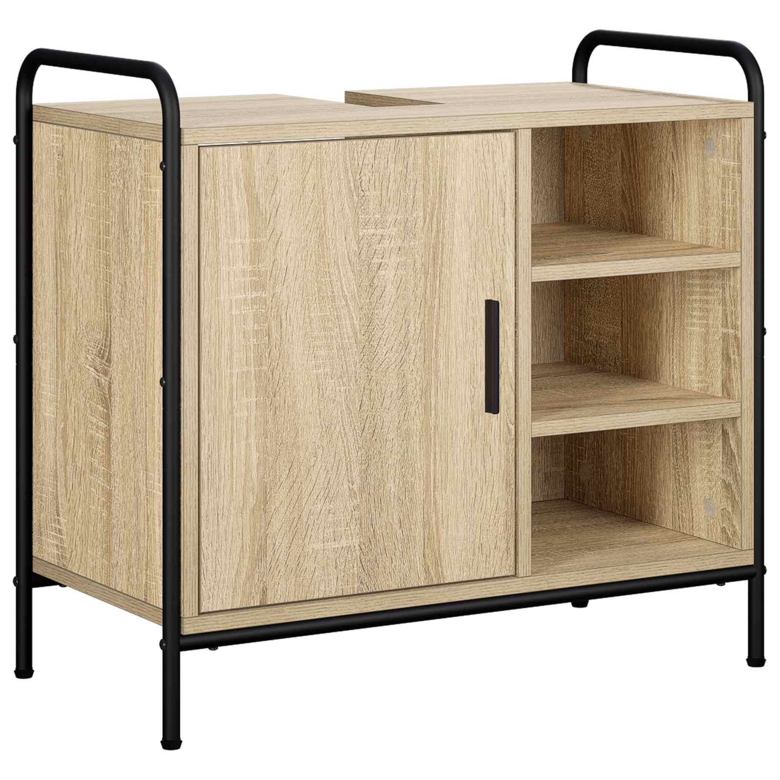 Badezimmerschrank Sonoma-eiche 65,5 X 34 X 61 Cm Holzwerkstoff Vidaxl