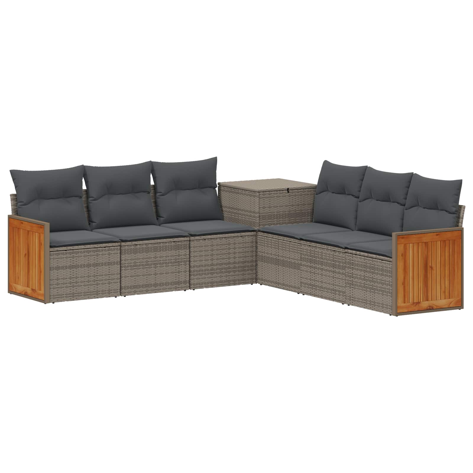 Sofa Set 7 Stk. Grau Und Dunkelgrau 118 X 62 X 69 Cm Vidaxl