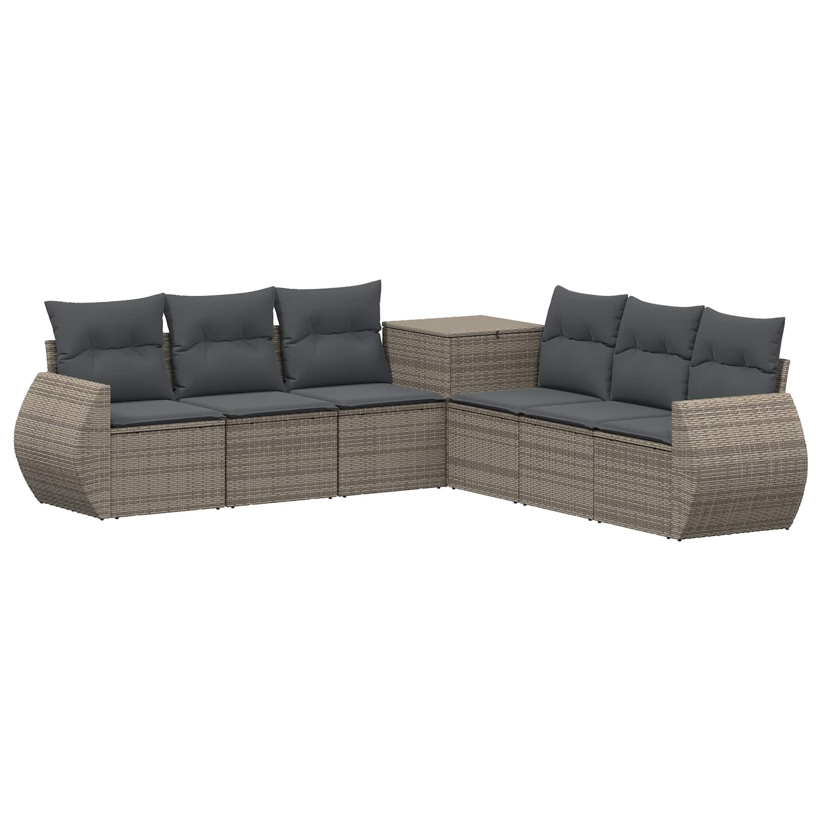 Sofa Set 7 Stk. Grau Und Dunkelgrau 243 X 243 X 85 Cm Vidaxl