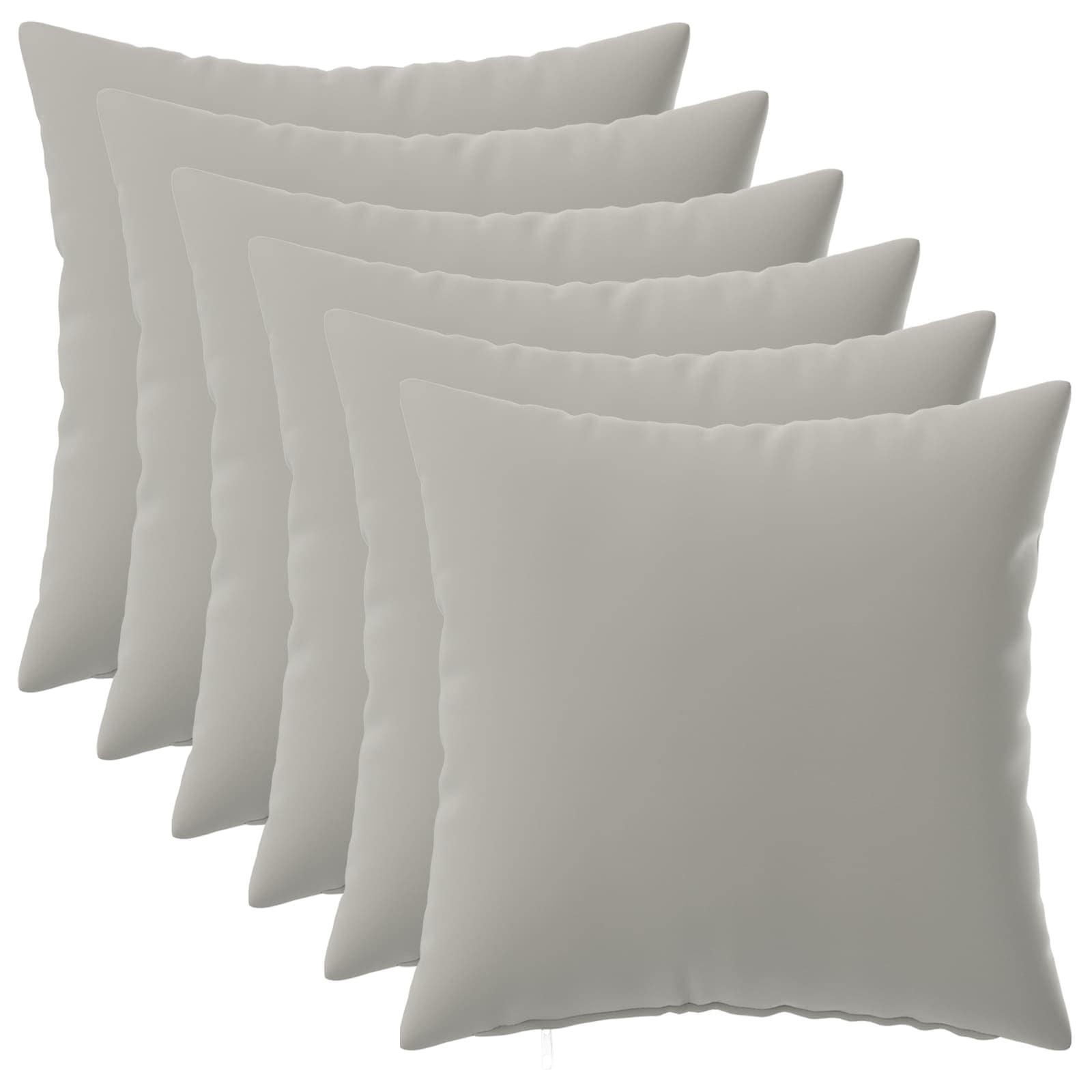 Kissen Mit Kissen Heerlen 6 Stk. Grau Polyester Vidaxl