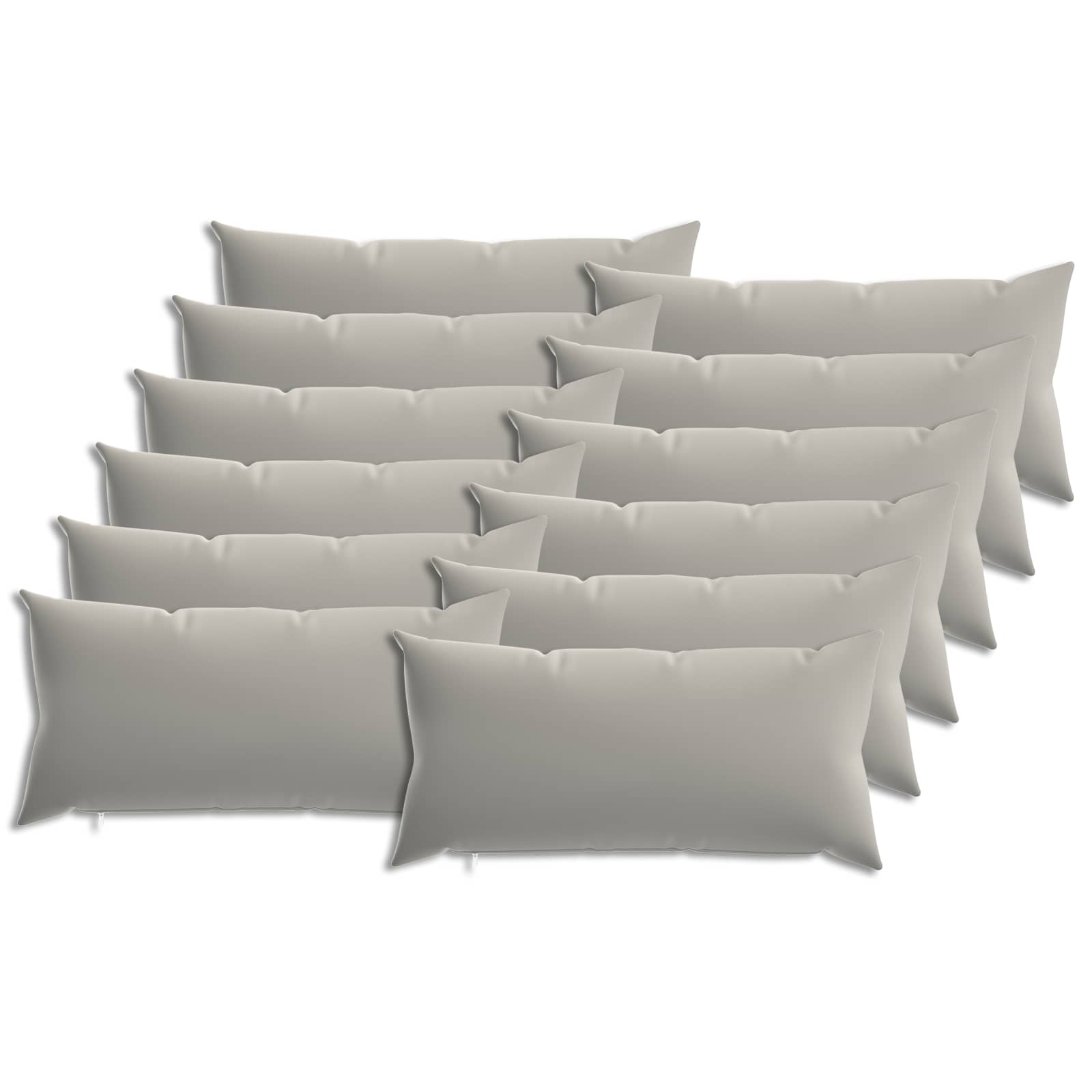 Kissen Mit Kissen Heerlen 12 Stk. Grau Polyester Vidaxl