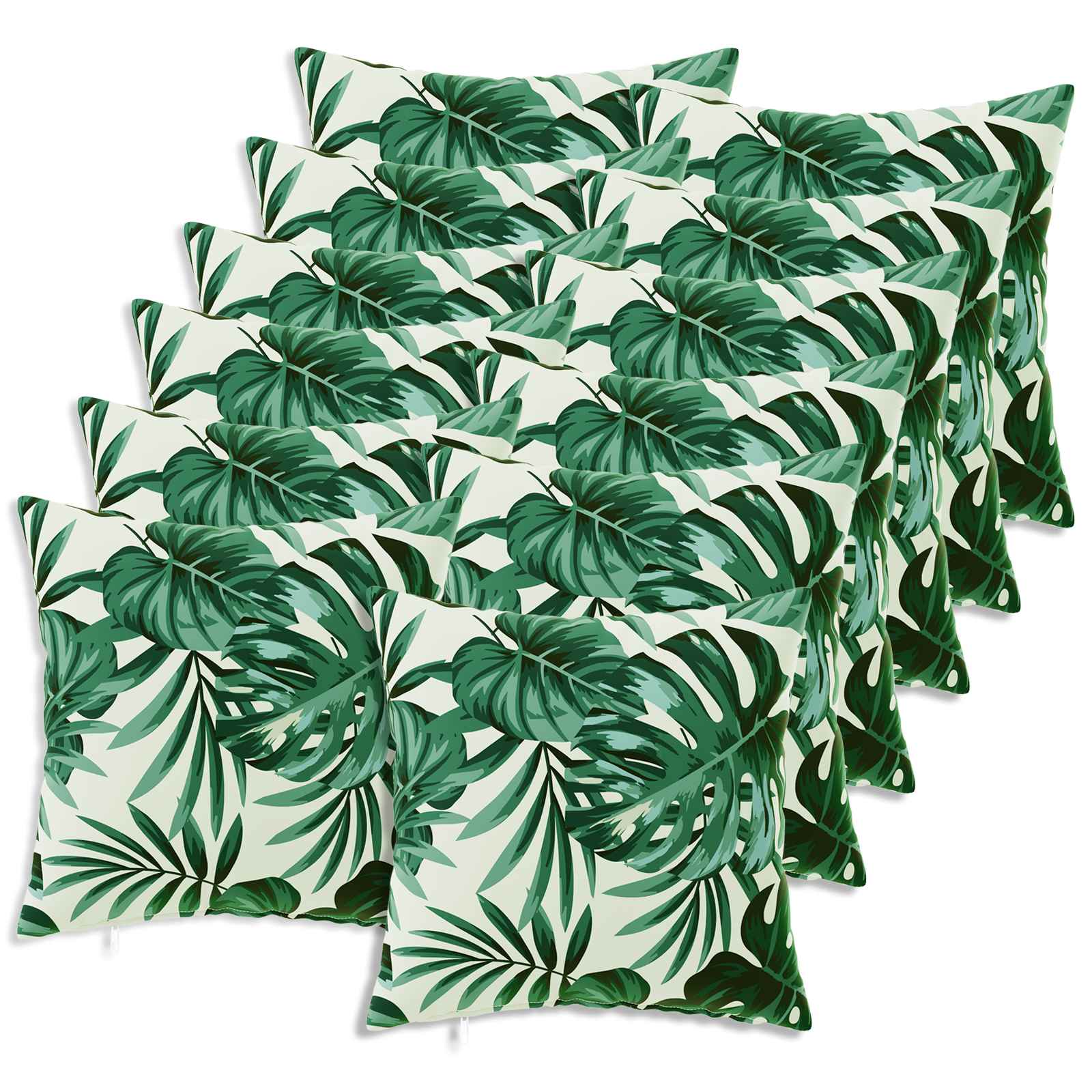 Kissen Mit Kissen Heerlen 12 Stk. Blattmuster Polyester Vidaxl