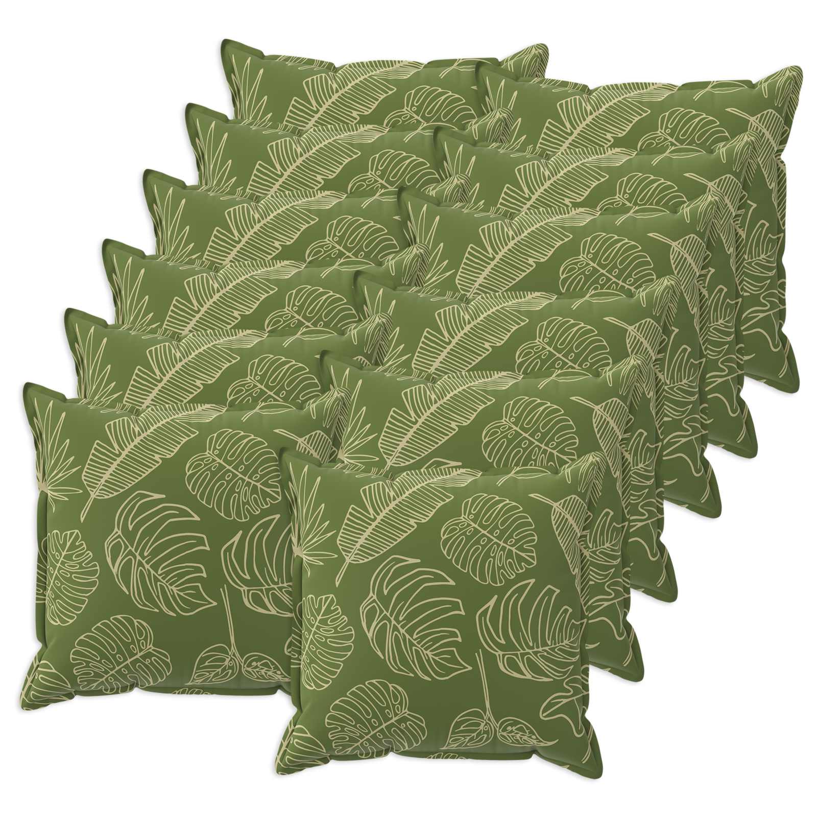 Kissen Blatt Mit Kissen Houten 12 Stk. Blattdesign Polyester Vidaxl
