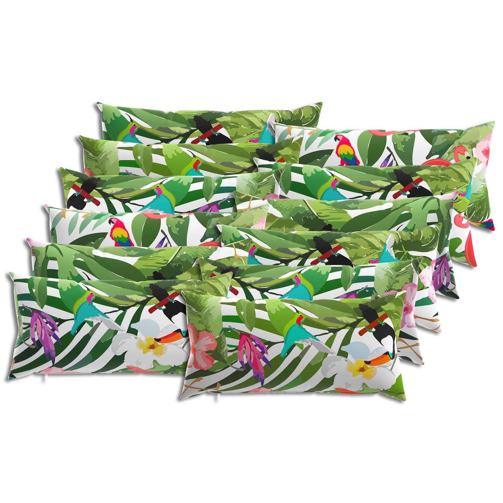 Kissen Mit Kissen Heerlen 12 Stk. Mehrfarbig Polyester Vidaxl