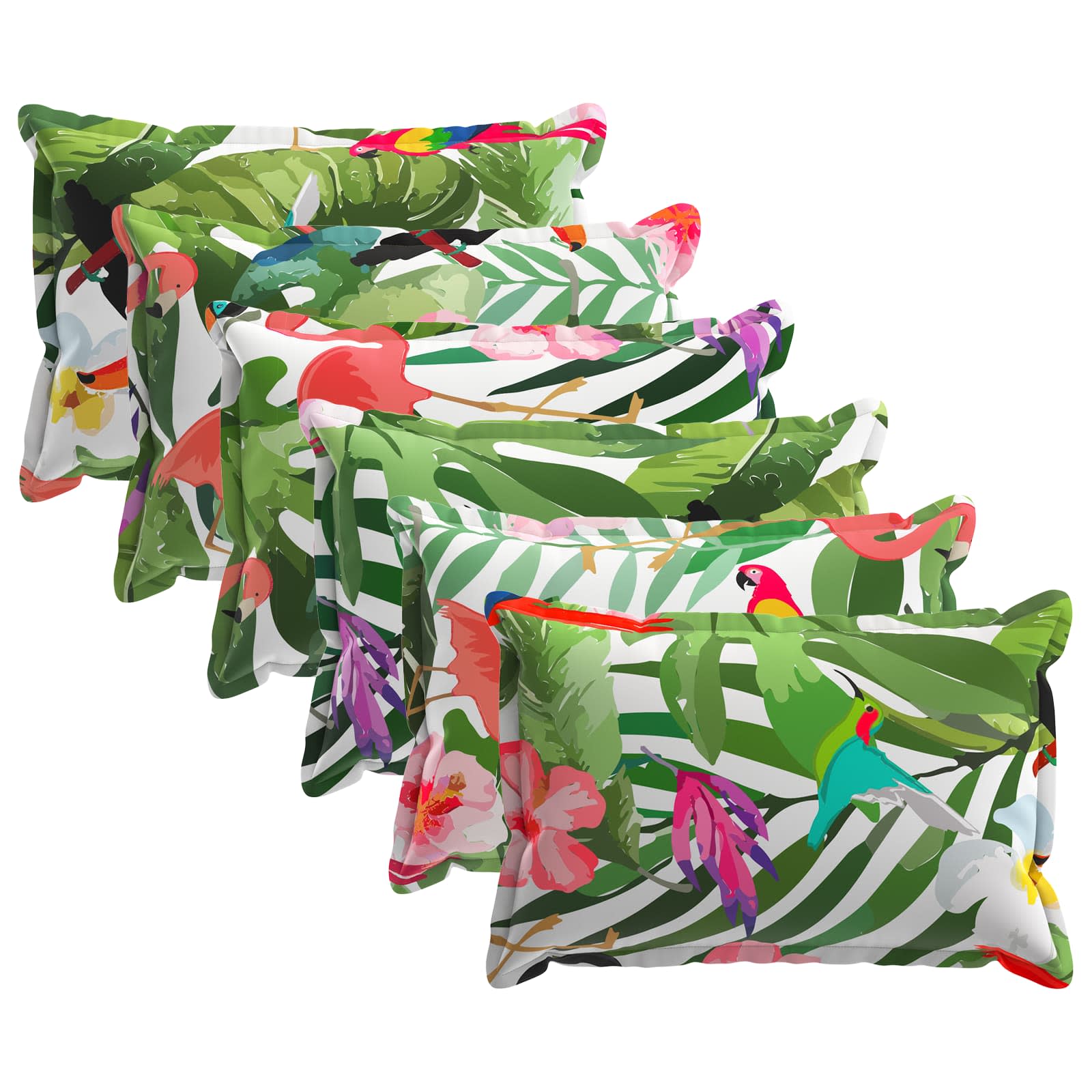 Kissen Mit Kissen Houten 6 Stk. Mehrfarbig Polyester Vidaxl