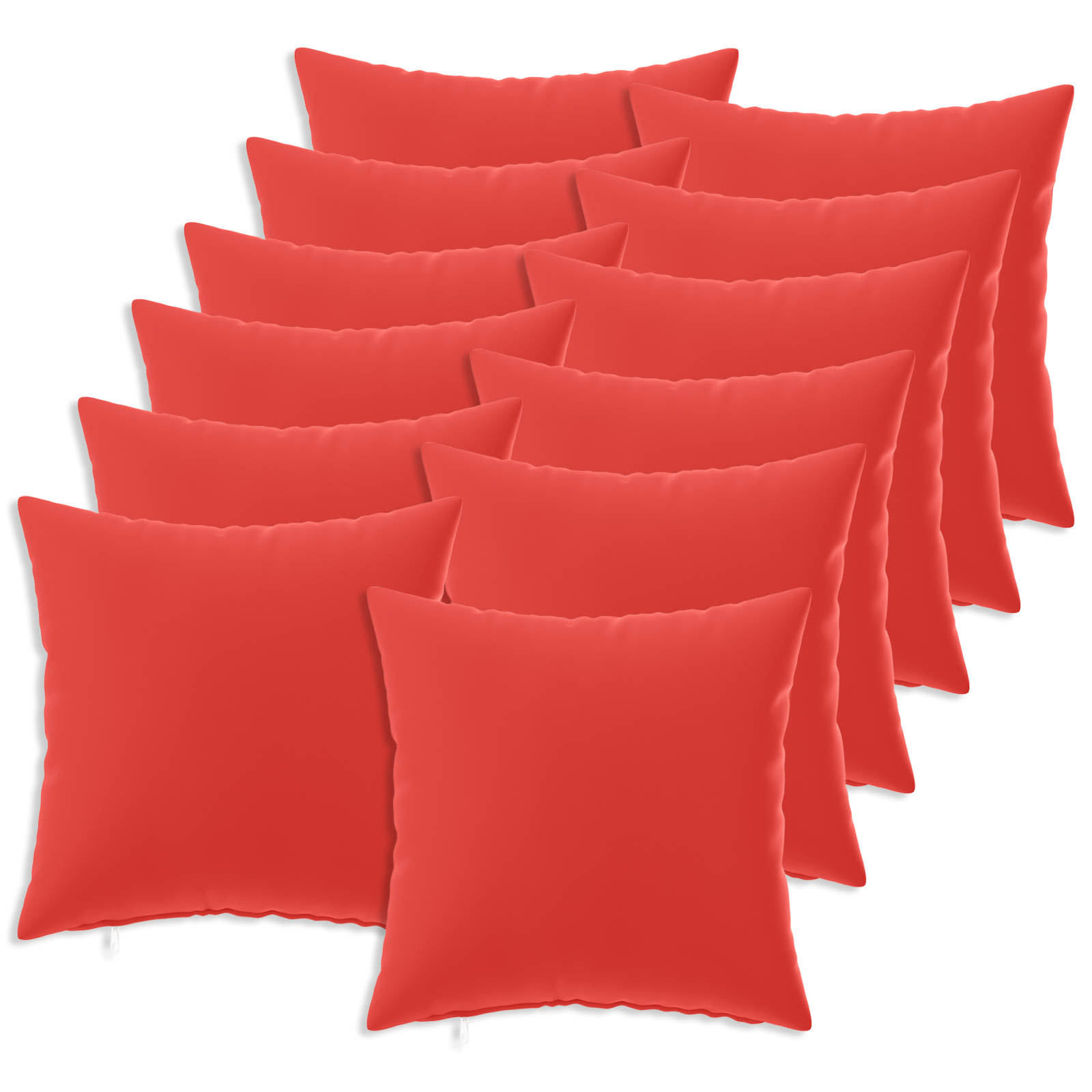 Kissen Mit Kissen Heerlen 12 Stk. Rot Polyester Vidaxl