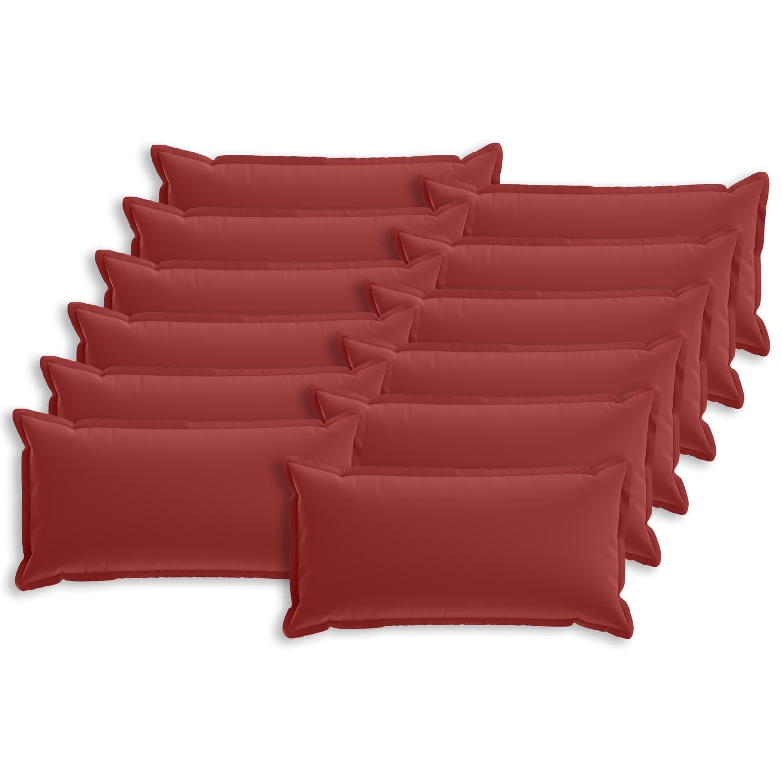 Kissen Mit Kissen Houten 12 Stk. Weinrot Polyester Vidaxl