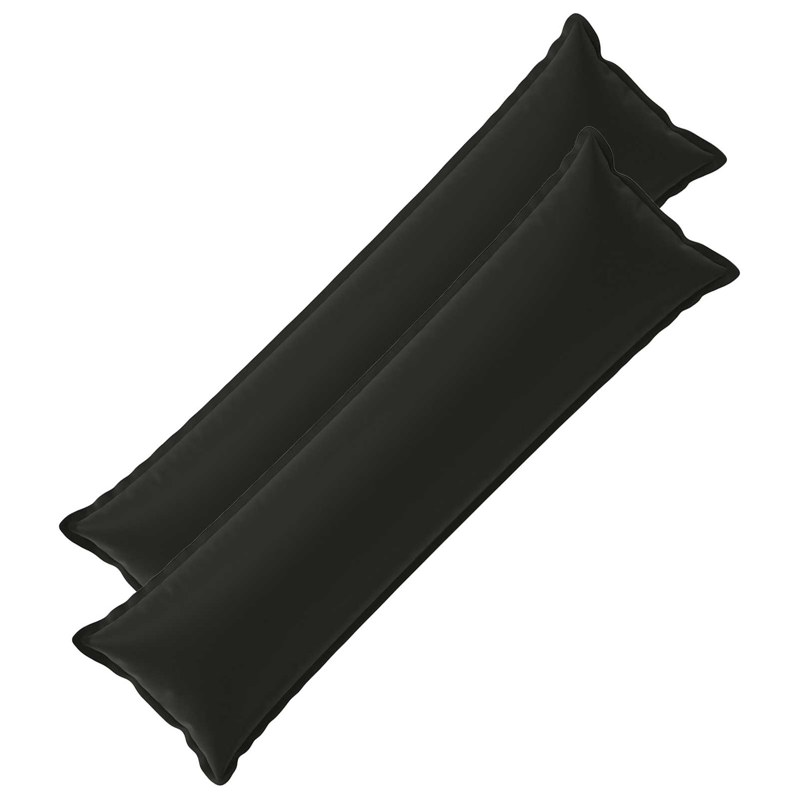 Kissen Mit Kissen Houten 2 Stk. Schwarz Polyester Vidaxl
