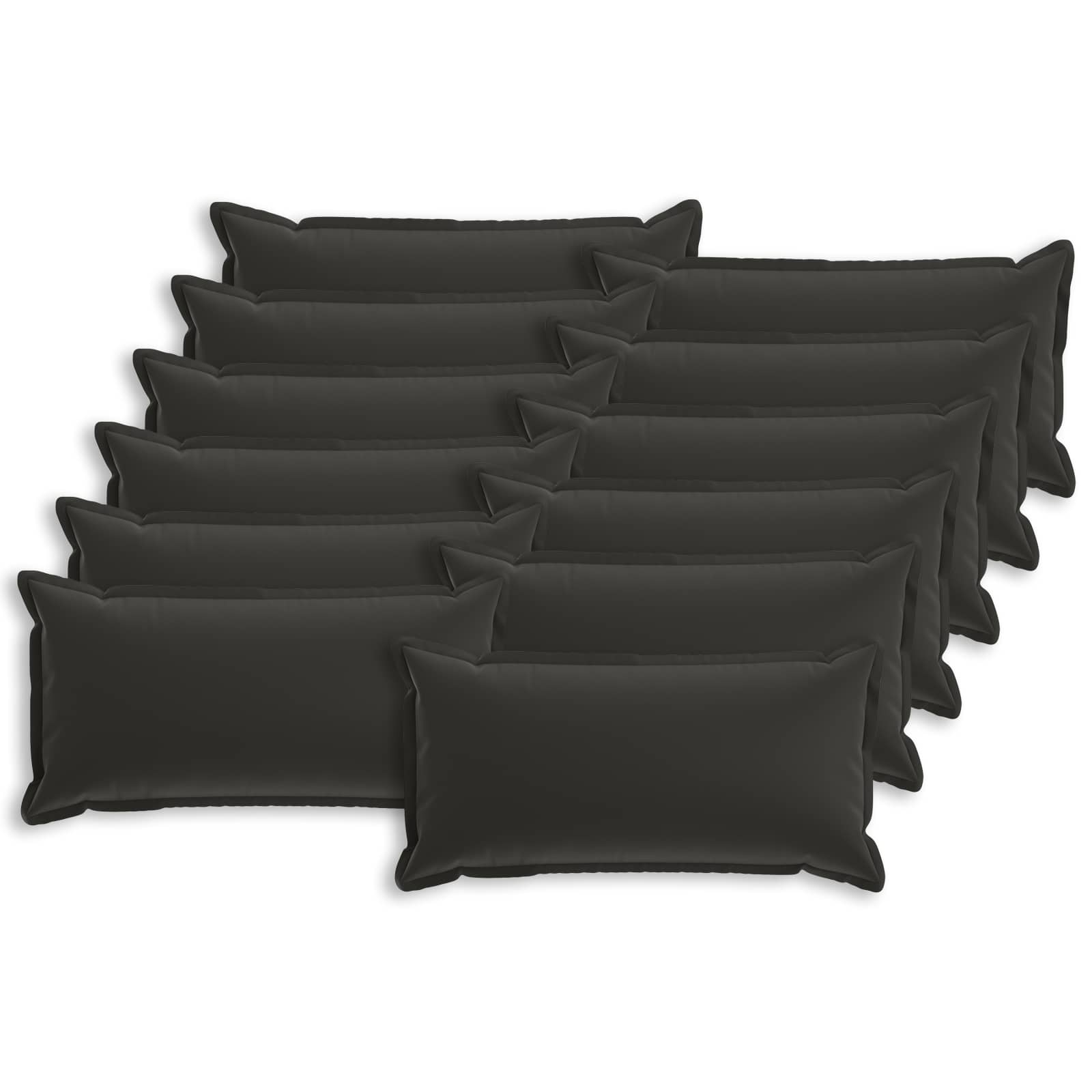 Kissen Mit Kissen Houten 12 Stk. Schwarz Polyester Vidaxl