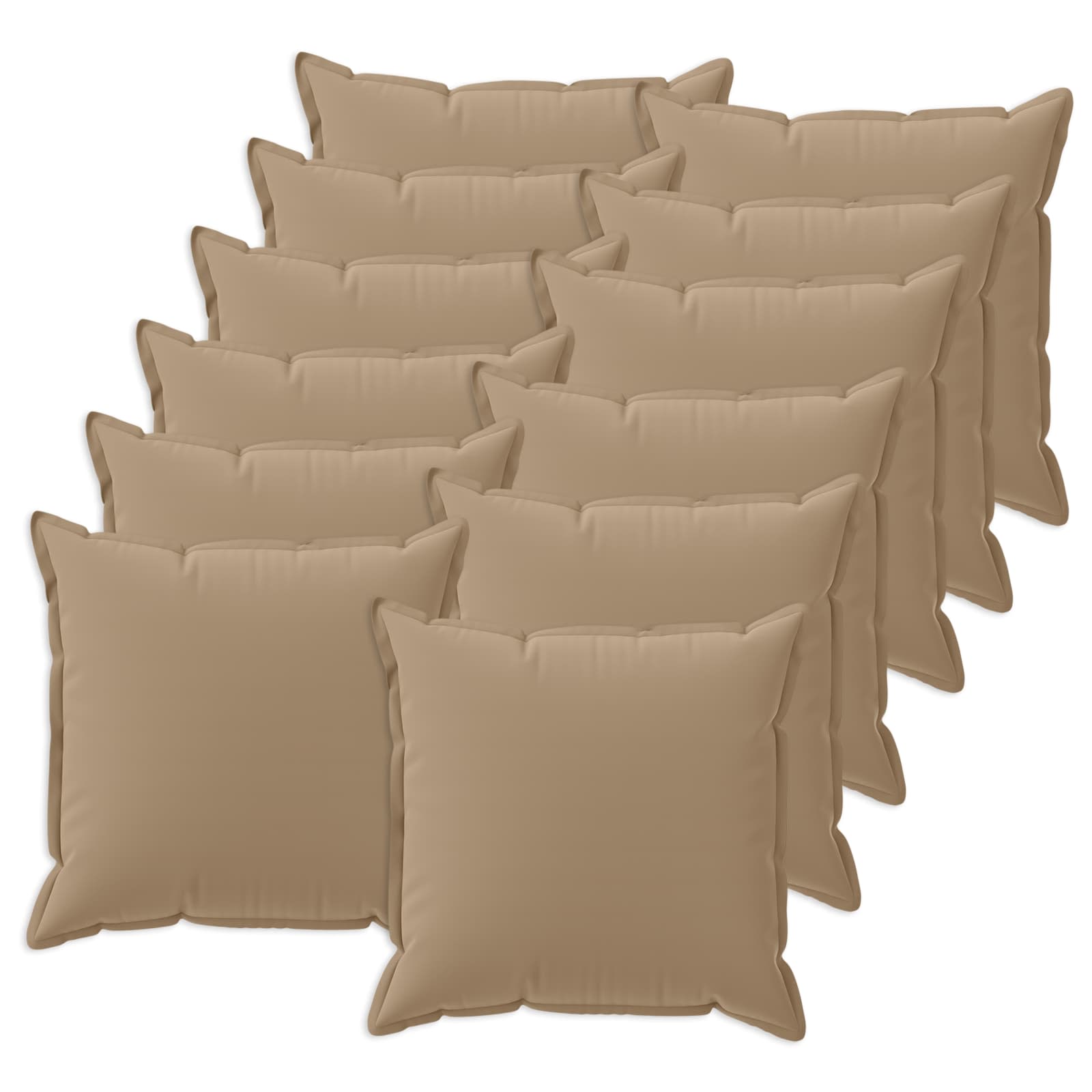 Kissen Mit Kissen Houten 12 Stk. Taupe Polyester Vidaxl