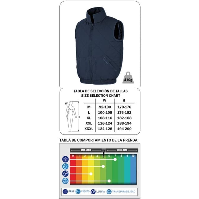 Brand Arbeitsschutz-diamantweste „balder“ Größe Xl Aus Marineblauem Polyester 288veraxl