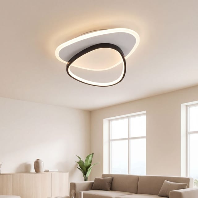 Led Wandleuchte Aluminium H: 45 Cm Weiß Schwarz Warmweißes Licht 3000/4000/6500 K 4680 Lm Modern