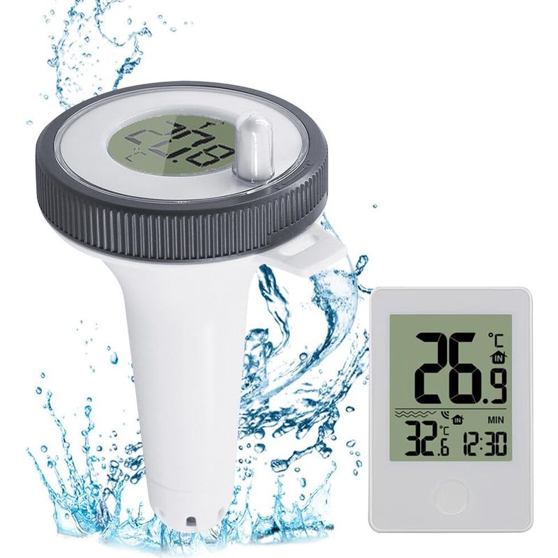 Thermomètre Piscine Flottant Sans Fil Radio Connecté Avec Écran Lcd Affichage Du Thermomètre Flottant Étanche Pour Les Étangs Aquarium Spa