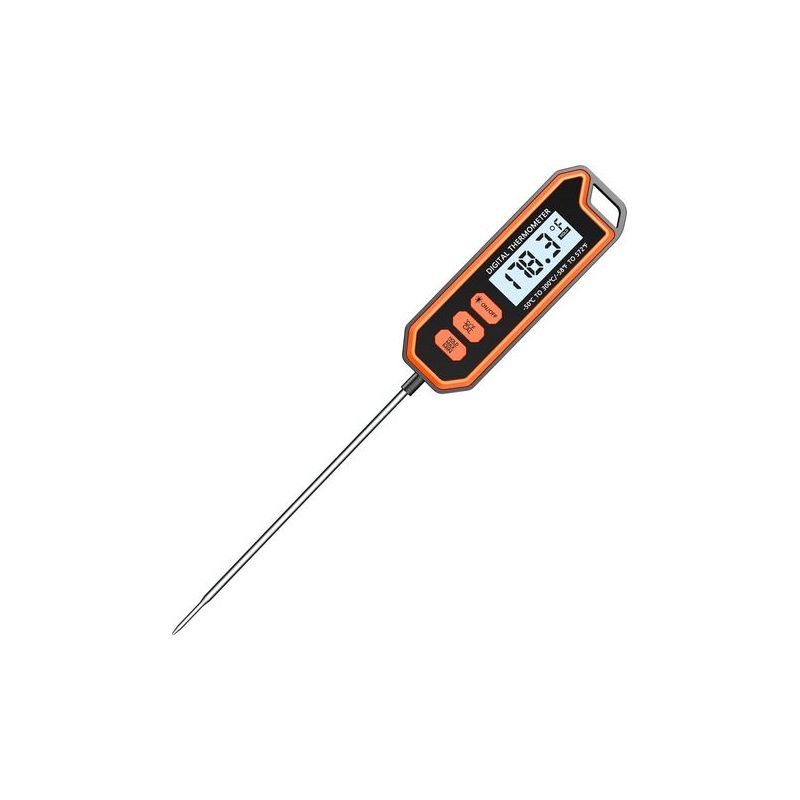 Thermomètres Cuisine Etanche, Fonction De Verrouillage Thermomètre Cuison Des Culinaire Avec Sonde 14.2 Cm, Écran Lcd, Haute Précision Pour Cuisson, Viande, Sucre, Bbq, Steak, Huile, Lait