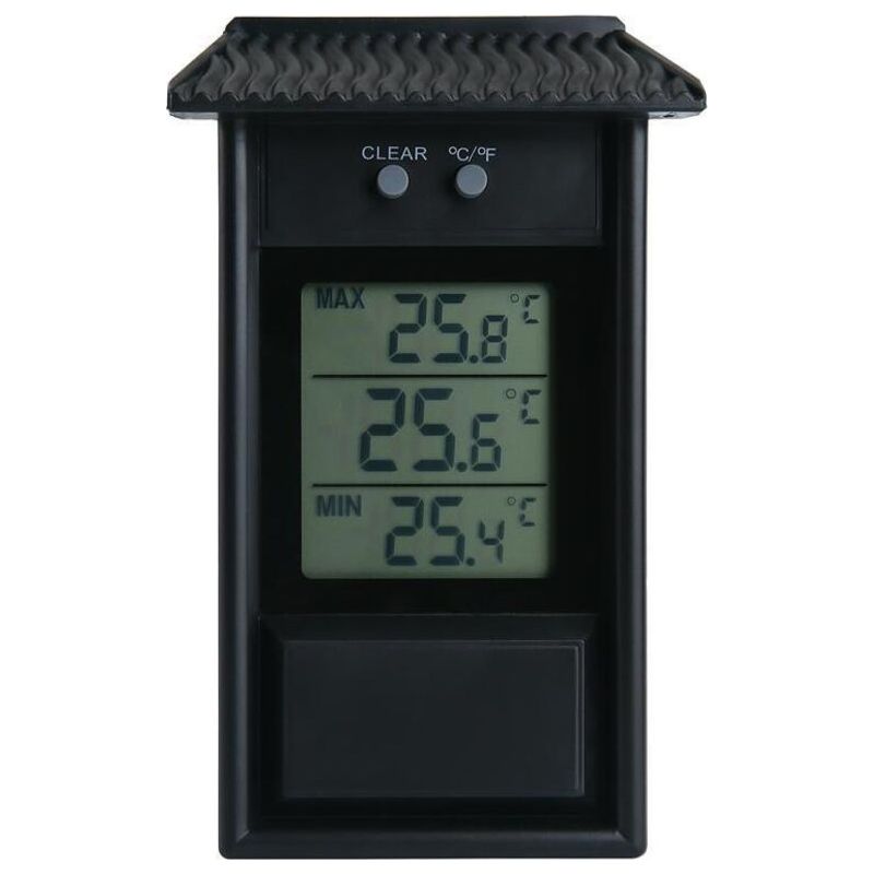 Thermomètre Extérieur Ipx2 – Plage De Mesure -20 À +50°c – Écran Lcd 40 X 46 Mm – Alimentation 2 Piles Aaa