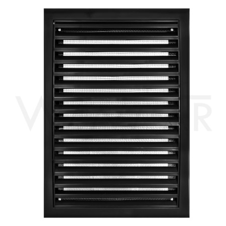 Lüftungsgitter 172 X 247 Mm Mit Maschengewebe, Schwarz