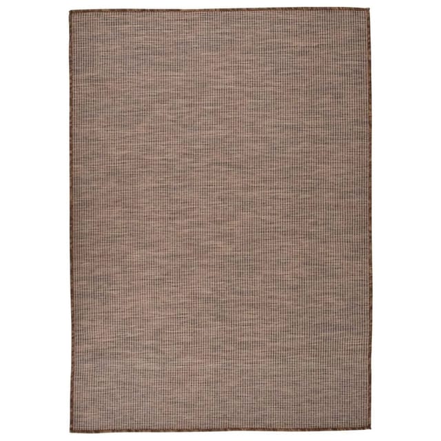 Outdoor-teppich Flachgewebe 140x200 Cm Braun Vidaxl